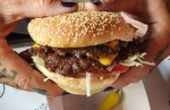 Burger from Gotham Burger Social Club. (Image via Instagram/@gothamburgersocialclub)